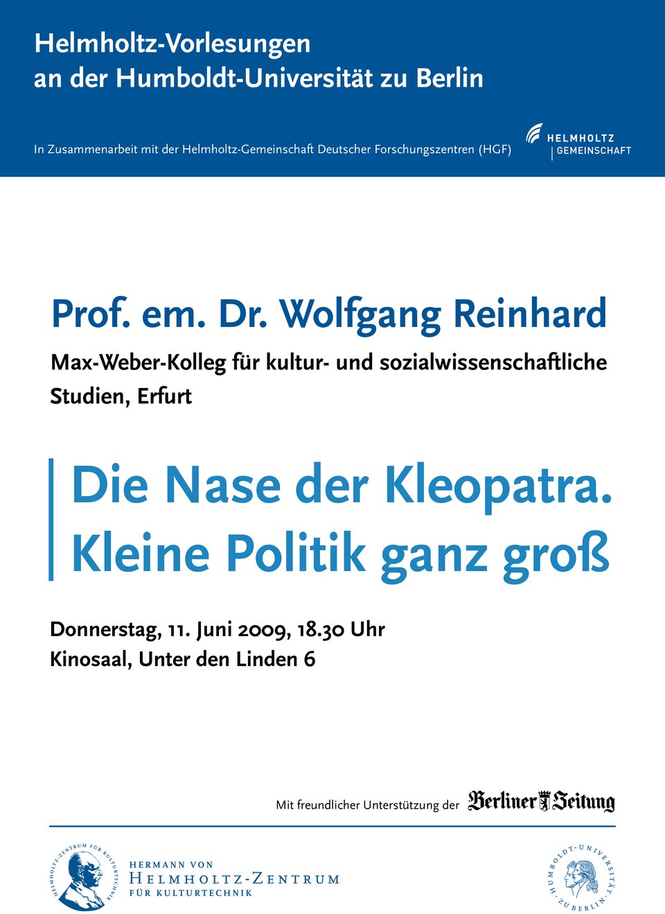 Reinhard - Helmholtz Vorlesung Juni 2009
