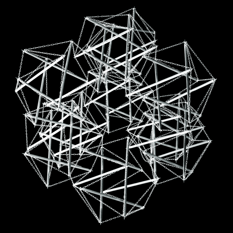 David Georges Emmerich, Structure autotendante, Foto: François Lauginie, Collection FRAC Centre, Orléans, Gestaltung: NODE Berlin Oslo